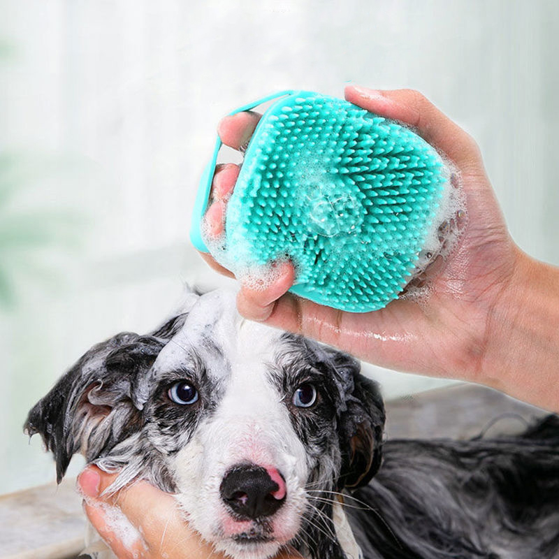 Pet Supplies Application - Мягкая силиконовая щетка-массажер для купания животных,